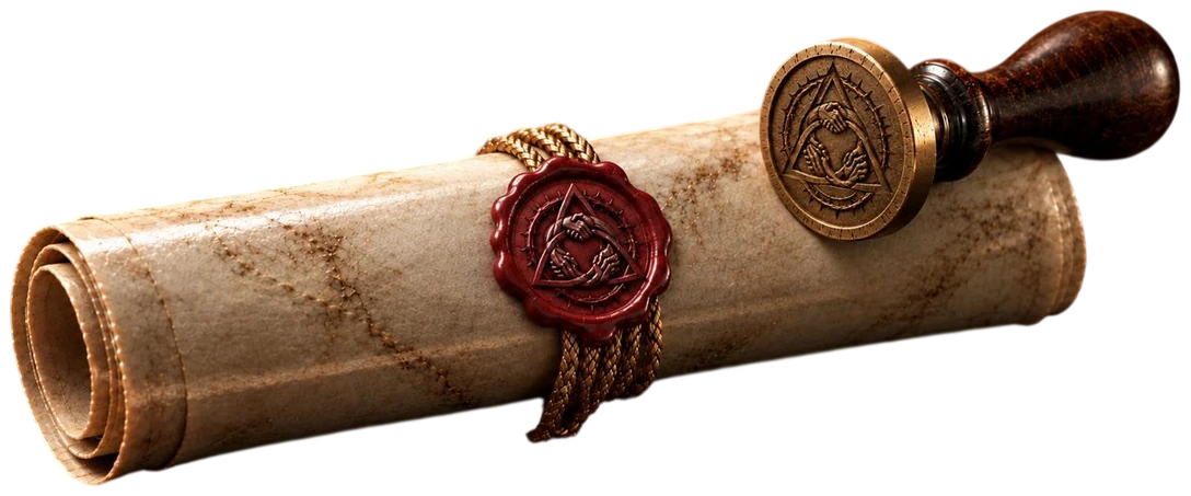 Sealed scroll with FATUM seal